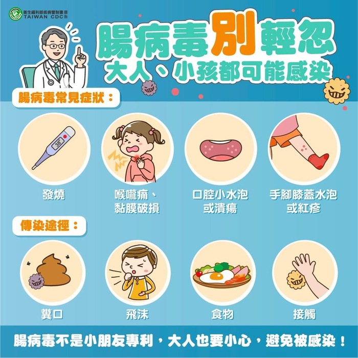 腸病毒別輕忽，大人、小孩都可能感染